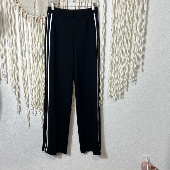 SOLD Boden Tuxedo Stripe Ankle Zip Trousers Size 4Tall - Picture 1 of 11